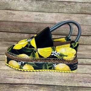 Dolce & Cabbana Limon Print Espadrilles